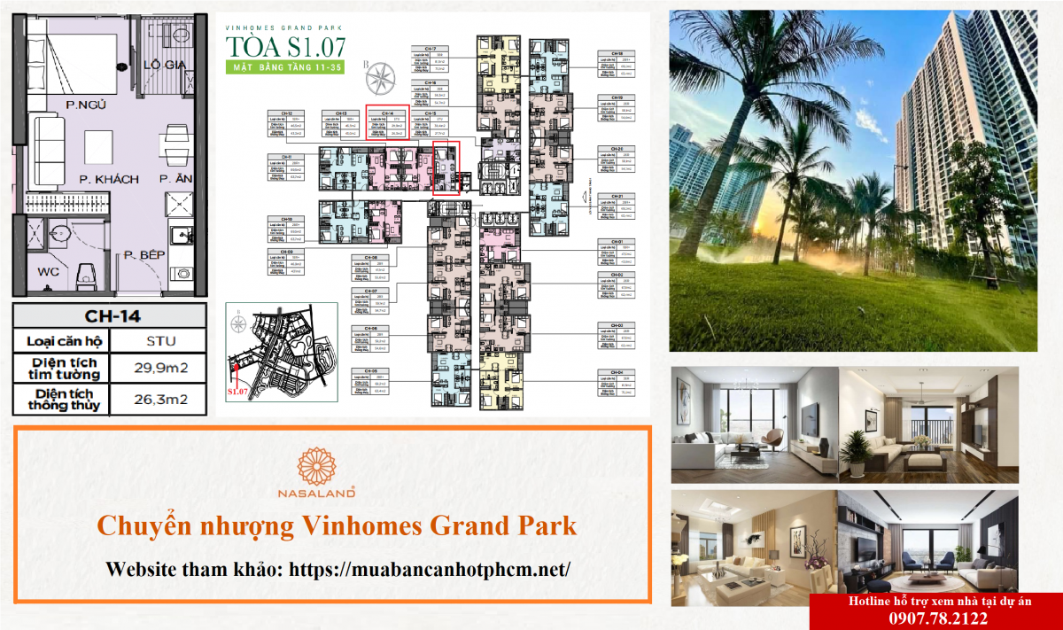 Tòa S1.07 Vinhomes Grand Park, 512 Nguyễn Xiển, Long Thạnh Mỹ, Quận 9, Tp.Thủ Đức, Tphcm