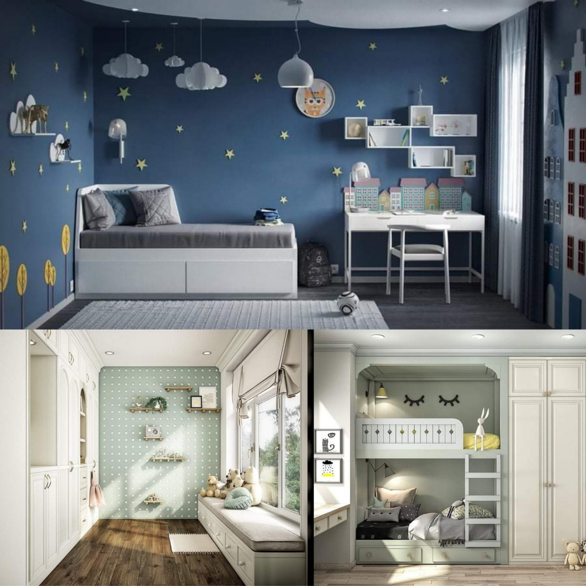 Một số mẫu thiết kế phòng ngủ dành cho các bé gái, bé trai tại căn hộ Vinhomes Grand Park